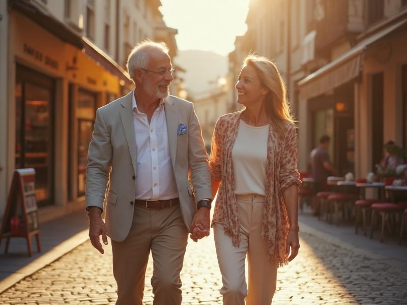 Couple senior heureux dans leur nouvel appartement